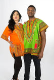 Orange  Unisex Angelina Dashiki Shirt
