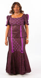 Deep purple and maroon with purple embellishment