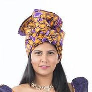 Ankara and Tafetta Skirt set with Scarf
